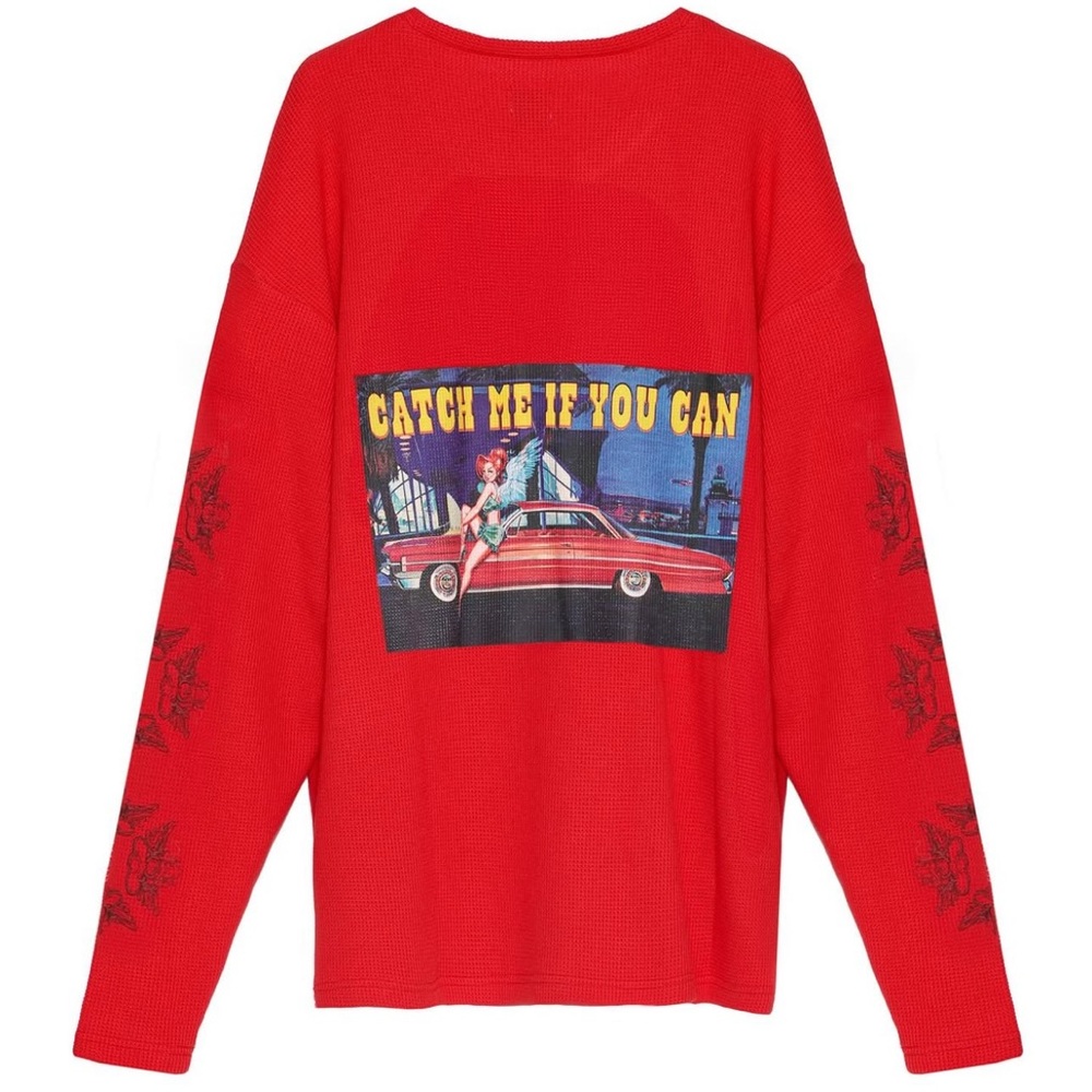 Boys Lie Red Thermal Long Sleeve
